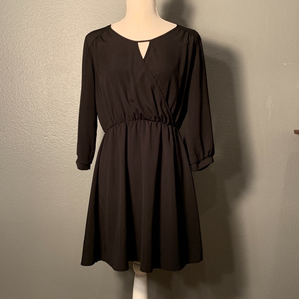 Lush Black Sleeve Dress
